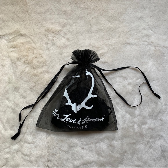 For Love & Lemons Flower Skivvies Blossom Bralette Black Size S NWT - Picture 12 of 14